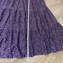 J.Jill  Long Sleeve Prairie Purple Paisley Midi Dress Viscose ~ Women’s Size L Photo 12