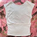 y2k white backless short sleeve top Photo 4