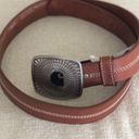 Carhartt NWT  Brown Leather Belt with Cool Unusual Buckle Photo 0