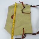 Dooney & Bourke Vintage  Canvas Satchel Purse Tan Nylon Leather Braided Handle Photo 4