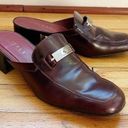 Ralph Lauren Lauren  Block Heel Bethel Horsebit Mules Oxblood/Red Size 9B Photo 0