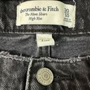 Abercrombie & Fitch  The Mom Short High Rise Curve Love Black 30 Shorts Raw Hems Photo 6