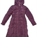 Cole Haan  Signature Hooded Down‎ & Feather Long Puffer Jacket Coat Purple Size S Photo 0