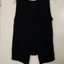 Rag and Bone  Jean Black crew neck slit back knit tank top size small Photo 4