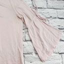 Loft  Outlet 3/4 Flare Sleeve Lounge T-Shirt Dress Medium Light Pink Round Neck Photo 4