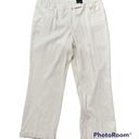 Lane Bryant  Lena Pants NWT Cream Stripe Linen Trouser Size 22 NEW Photo 0