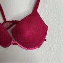 Victoria's Secret  Pink Push Up Velour Trim Bra Size 34DD Photo 1