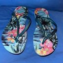 Havaianas NWOT  Size 9/10 Blue Tropical Flip Flops Photo 0