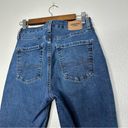 Denizen from Levi's DENIZEN Levi's Women's High-Rise Straight Jeans Disco Jean size 27 Blue Raw Hem Photo 10