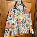 Studio Works  Cotton Mixed Print Summer Hoodie MEDIUM Photo 1