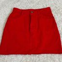 Brandy Melville  John Galt Small Red Denim Jean Mini Skirt Coquette Americana Photo 0