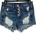 3x1  NYC SZ 27 Shelter Cut-Off Liberty Jean Shorts Button-Fly Frayed Distressed Photo 0