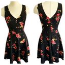 Soprano  black floral skater dress size XS Photo 1