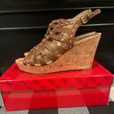 Guess Brown Boho Lace up Wedge Sandals Sz 9.5 Great Condition Photo 0