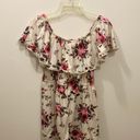 Rue 21 White Floral Off The Shoulder Romper Photo 1