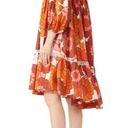 The Bar DODO OR Nell Burnt Orange White Floral Lace Cutout Oversized Dress Size S Photo 1