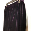 Kathie Lee Collection  Plum Purple Velvet Pants Pull-On Velour XL Retro Vintage Photo 1