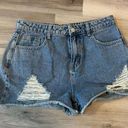 Kittenish  M Distressed Denim Shorts Photo 0