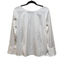 Talbots  Button Back Blouse White Size Large Photo 0