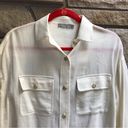 Vince  Utility Shirt Pockets Button Up Cream White NWT $285 XS Photo 13