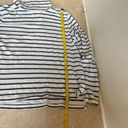 Madewell  Black Stripe Wide Long Sleeve Turtleneck Womens Size M T Shirt Photo 11