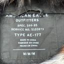 American Eagle : Olive Green Faux Fur Canvas Coat Photo 7