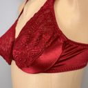 Vassarette Vintage  Bra Size 34C Second Skin Satin Red Lace Underwire 75-014 Photo 1