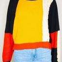 The Moon  & Madison women's color block cropped sweater, size M Photo 0