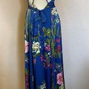 Lulus NWOT  Still the One Blue Floral Print Satin Maxi Dress Photo 4