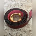 Coach  Leather Belt Burgundy brown Reversible With Gold C Logo Size Large Photo 1