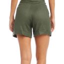 Karen Kane NWT  High Waist Pleated Shorts OLIVE 100%LINEN SZ-16 Photo 4