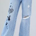 PacSun  X Playboy Eco Super Distressed Baggy Jeans Women's 25 Blue Photo 9