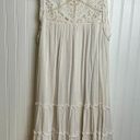 Xhilaration  Ivory Sleeveless Tiered Lined Dress Lace Detail Photo 1