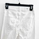 ZARA NEW  White High Waisted Flared Jeans Button Fly Frayed Hems Size 4 Photo 9