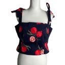 Modcloth NWT  x Collectif Peace, Love, and Pomegranates Navy Blue Tank Top size 6 Photo 3