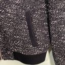 J.Crew  Full Zip Boucle Bomber Jacket black white size 6 Photo 2