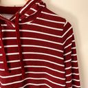 Hollister Striped Hooded Crop Top in Burgundy size S Photo 5