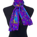 Liz Claiborne VTG  Paisley Neck Scarf Neon Photo 0