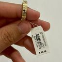 Michael Kors Gold-Tone Brass Logo Band Ring Size 8 Photo 9