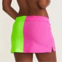 Love Shack Fancy NWT  X Hurley Solid Blocked Boardie Skirt neon pink green swimsuit Photo 2