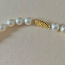 American Vintage Vintage “Clementine” White Knotted Pearl Necklace 19” Gold Marquis Fishhook Classic Photo 4