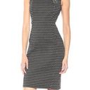 Calvin Klein Sheath Dress 4 Black White Textured Sleeveless Knee Length Office Photo 0