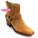 Sam Edelman Bellamie Harness Booties Camel Leather Suede Tan Edgy Ankle Boots 7 Photo 6