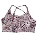 JoyLab  pink gray black glass print criss cross back padded sports bra Photo 0