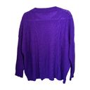 Polo  Ralph Lauren Sweater Women's Sz M Purple Cable Knit Pullover Crew Neck Wool Photo 3