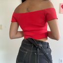 Chocolate USA Red Crop Top Photo 2