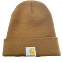 Carhartt  Mustard Gold Beanie Unisex Youth One Size Fits Most 7.5” Across Bottom Photo 0