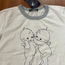 Brandy Melville White Graphic Cherub Baby T-shirt  Photo 1