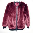 n:philanthropy PHILANTHROPY NWOT Burgundy Anouk Faux Fur Bomber Double Zip Jacket Coat XS Photo 0