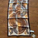 Oscar de la Renta  Vintage Silk Scarf Geometric Half Circles Lines Oblong NWT Photo 0